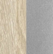 Дуб светлый/Серебряный металлик