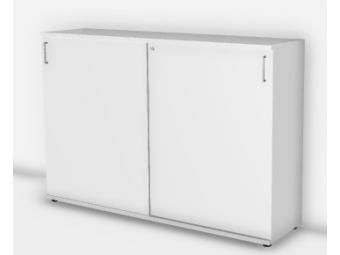 Шкаф-купе 100 с замком и топом Reception Steel 11321 Белый