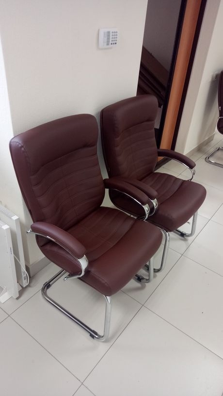 Кресло для посетителей Everprof Orion CF Экокожа Коричневый