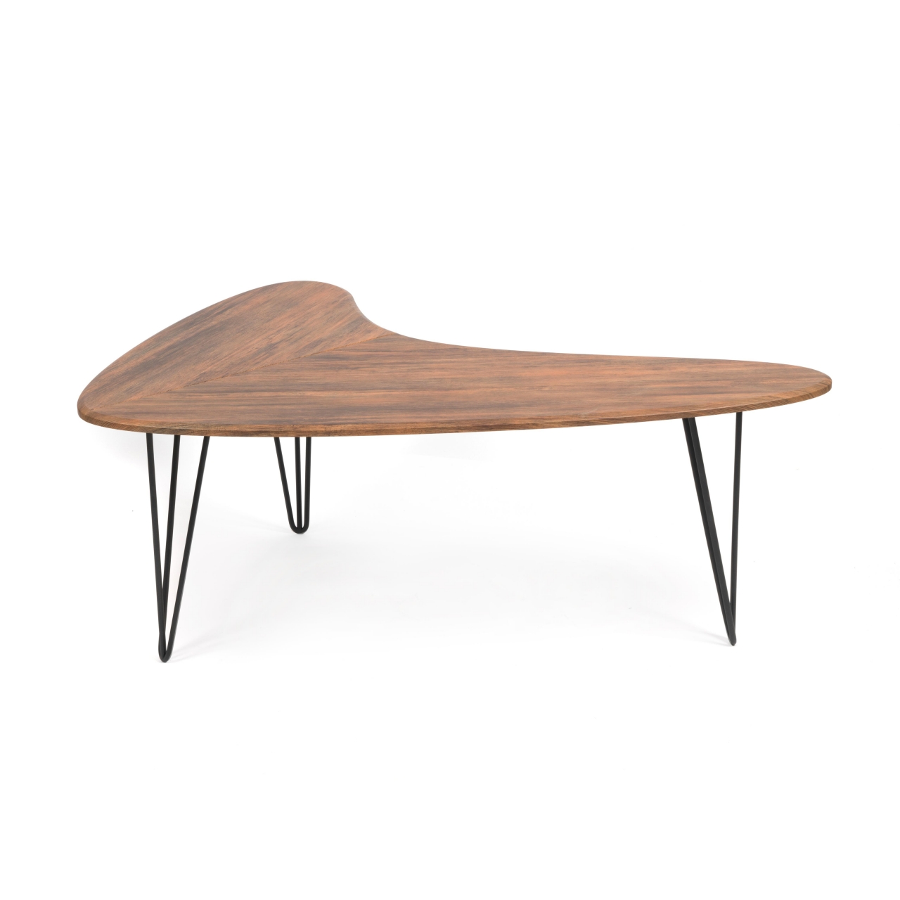 Стол журнальный WOLCOT МДФ/металл, 90*120*46,5 см, Дуб Американский (ножки черные)