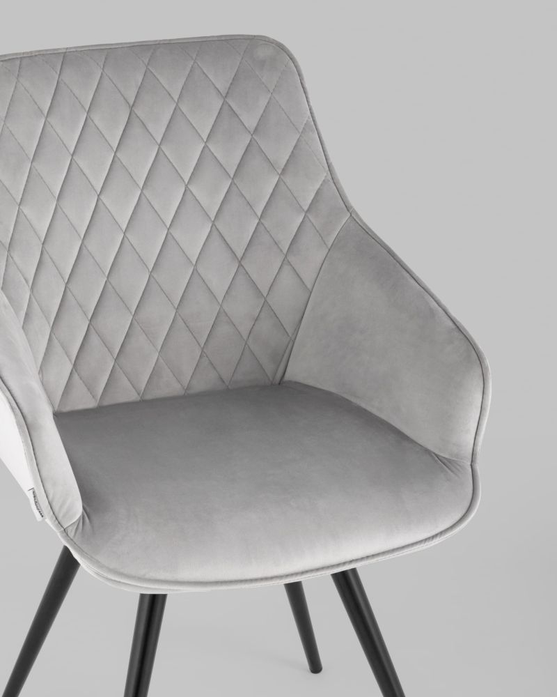 Стул вращающийся Сеул велюр Светло-серый