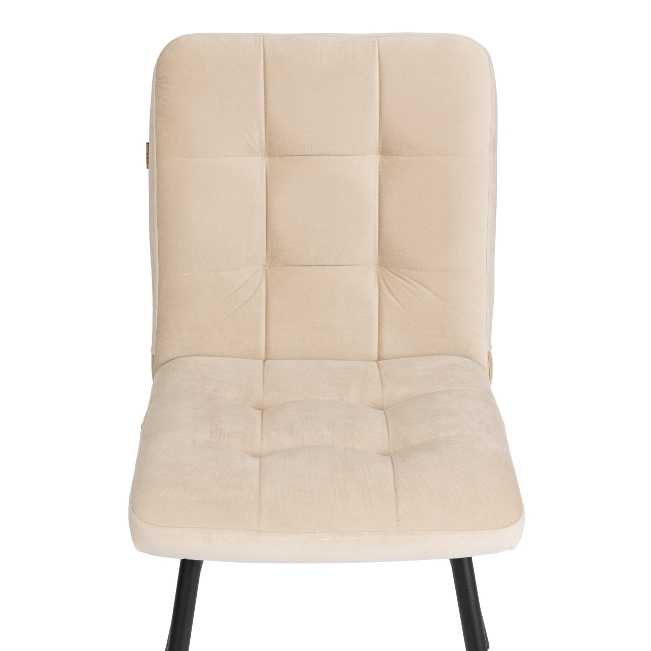 Стул обеденый Medeo велюр, 47х56х89, молочный/черный, (Porsche 2)