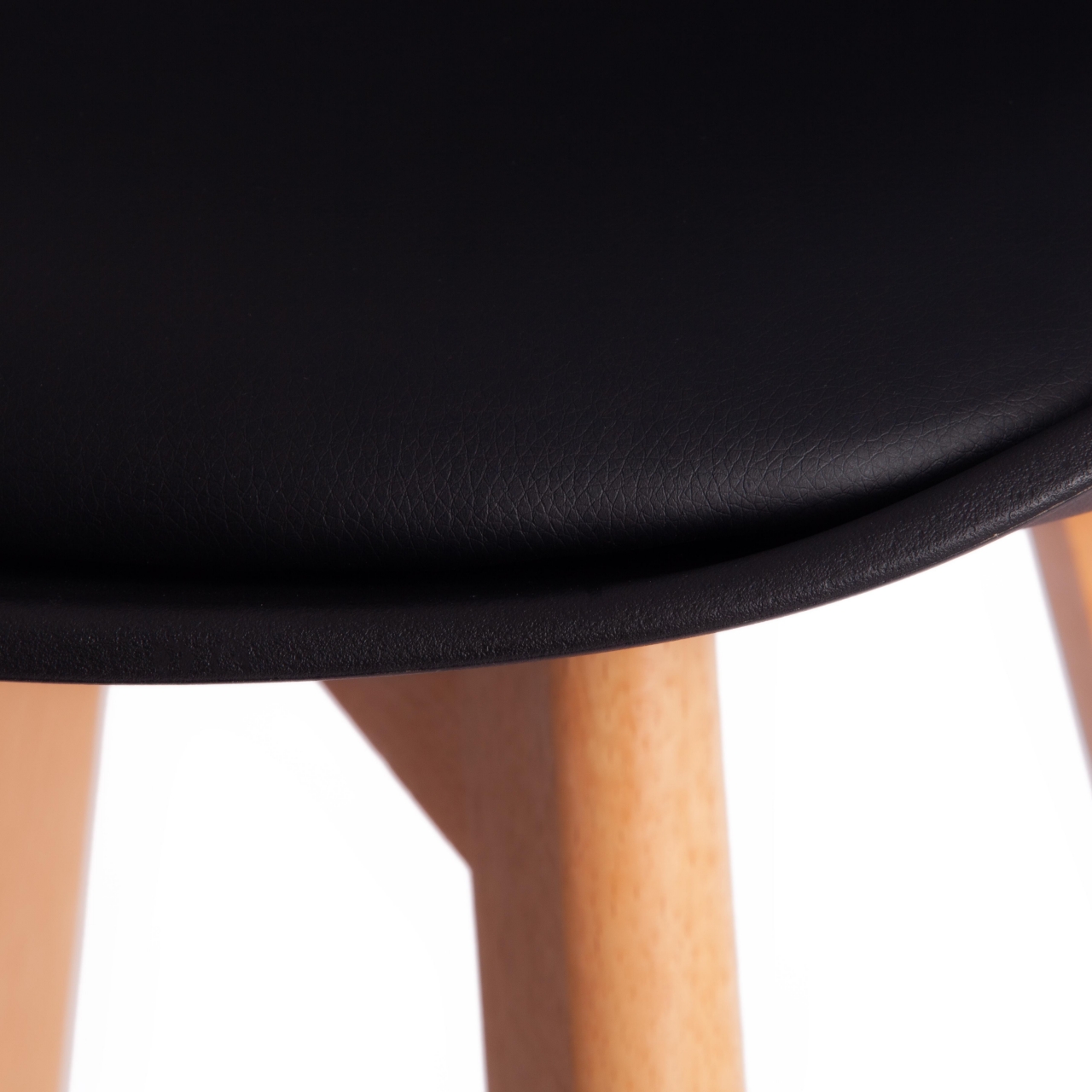 Стул барный TULIP BAR (mod. C1014H) пластик/дерево, 57 х 48 х 104 см, черный 3010/натуральный