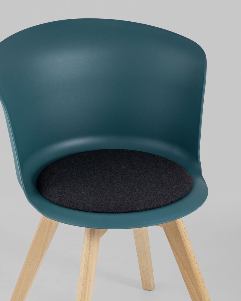 Стул пластиковый Blossom с подушкой Темно-бирюзовый