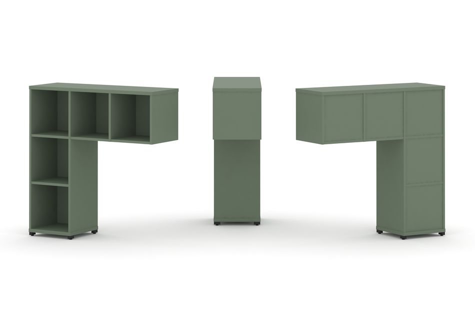 Надставка на стол низкая односторонняя + задняя стенка 5шт. CONCEPT CN.ONN-001 Кобо Черный металл