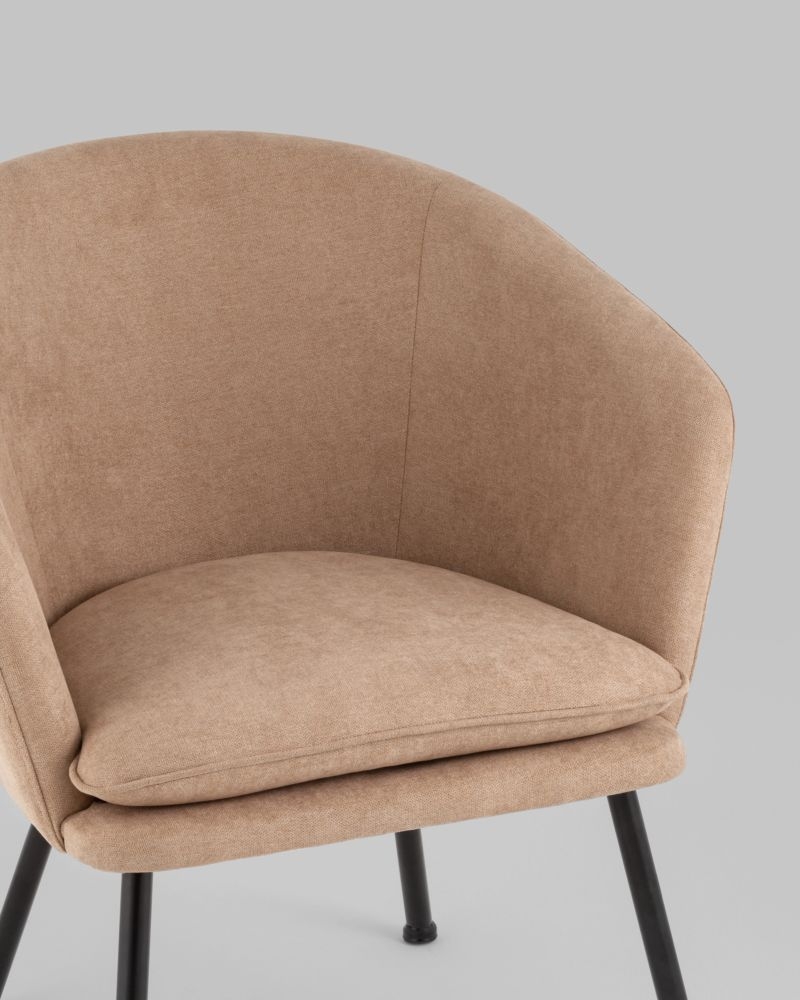 Кресло Декстер New бежевый ножки металл