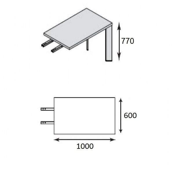 Приставка FERMO FEE100 W/DHDH Дуб светлый/Белый