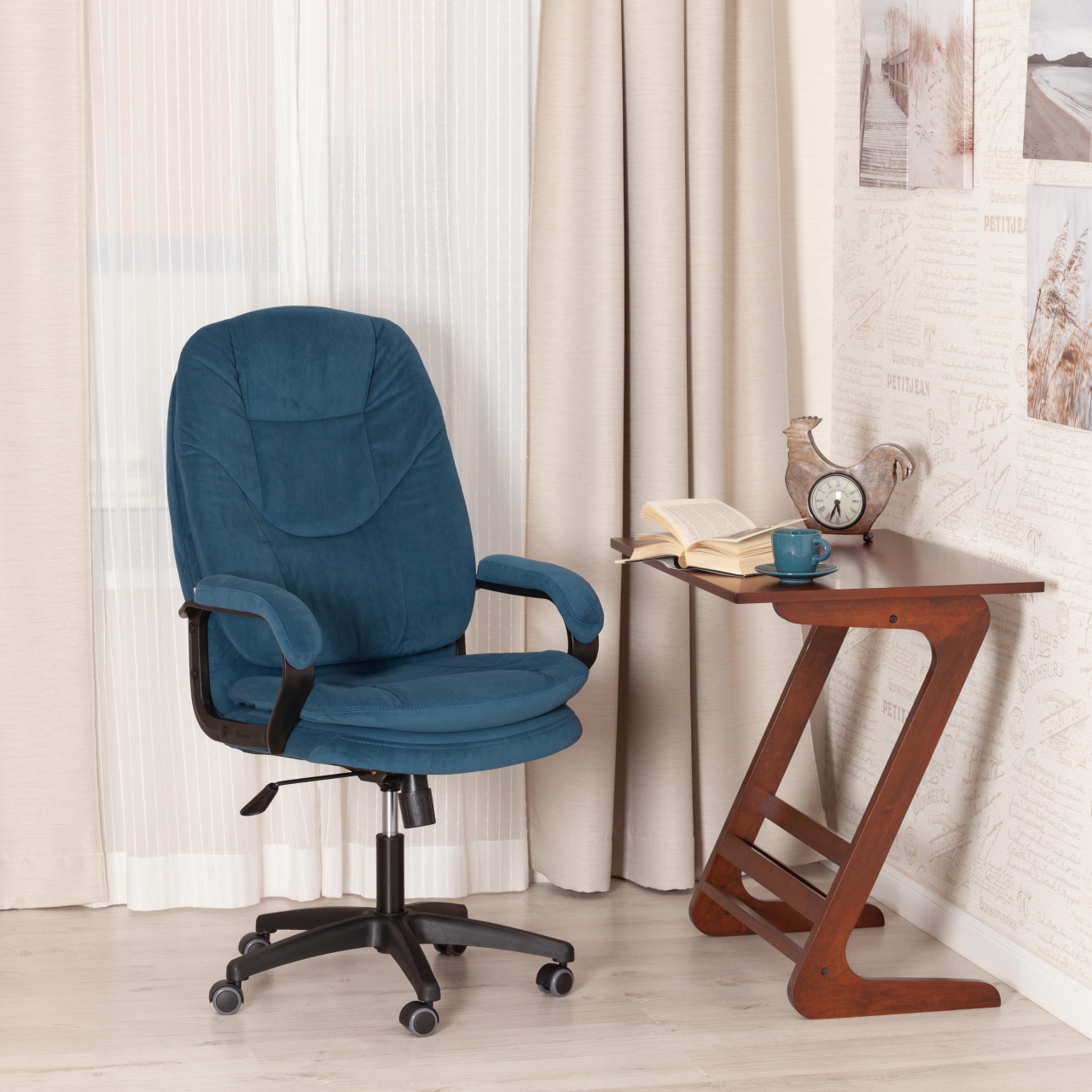Кресло CОМФОРТ ЛТ (22) флок , синий, 32 / COMFORT LT