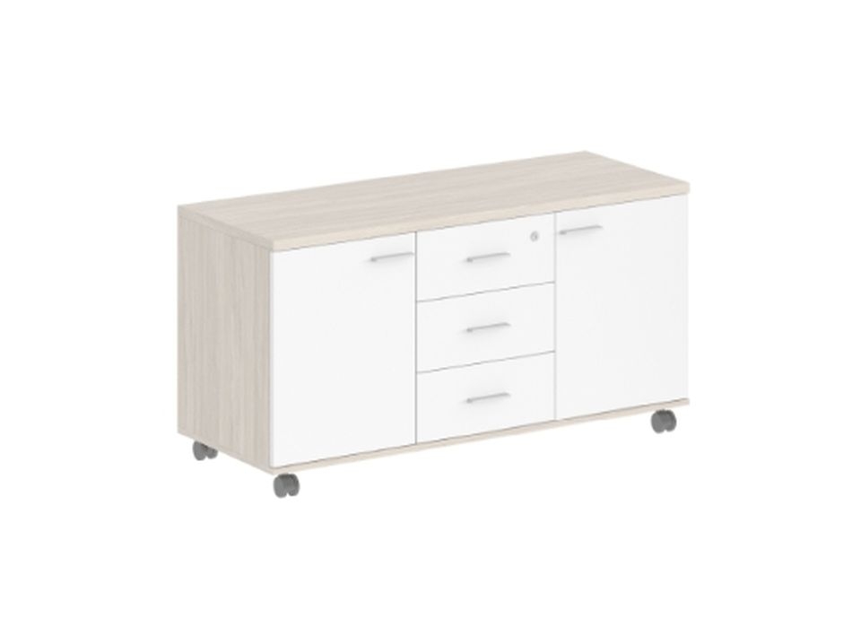 Тумба сервисная с 3-мя ящиками Sigma SG.621.OD.WH.M Дуб темный Белый