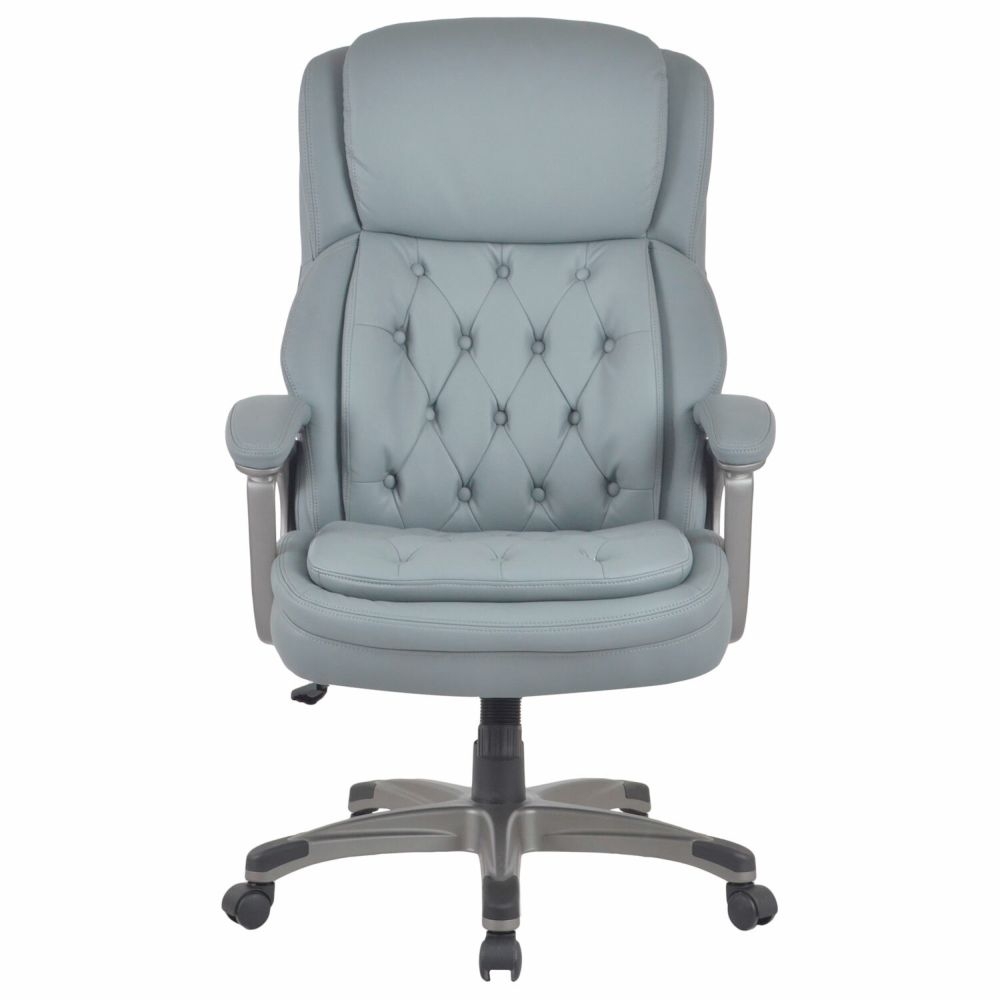 Кресло руководителя БРАБИКС ПРЕМИУМ Регал ЕКС-557 экокожа Серое / BRABIX PREMIUM Regal EX-557