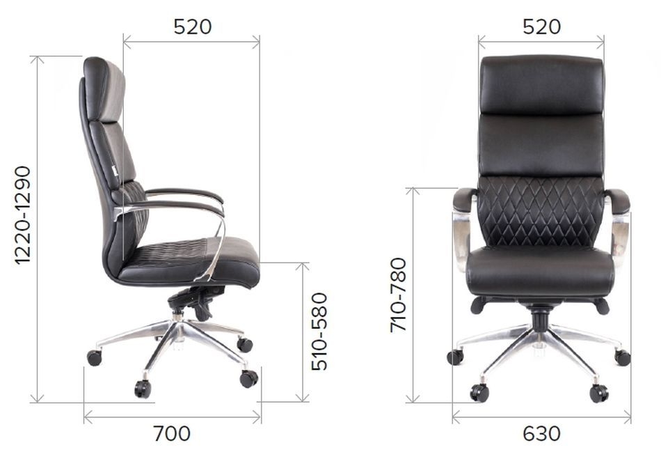 Кресло для руководителя Everprof President Экожа Черный