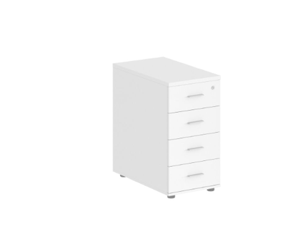 Тумба приставная с 4 ящиками-метабоксами Sigma SG.523.WH.WH.M Белый