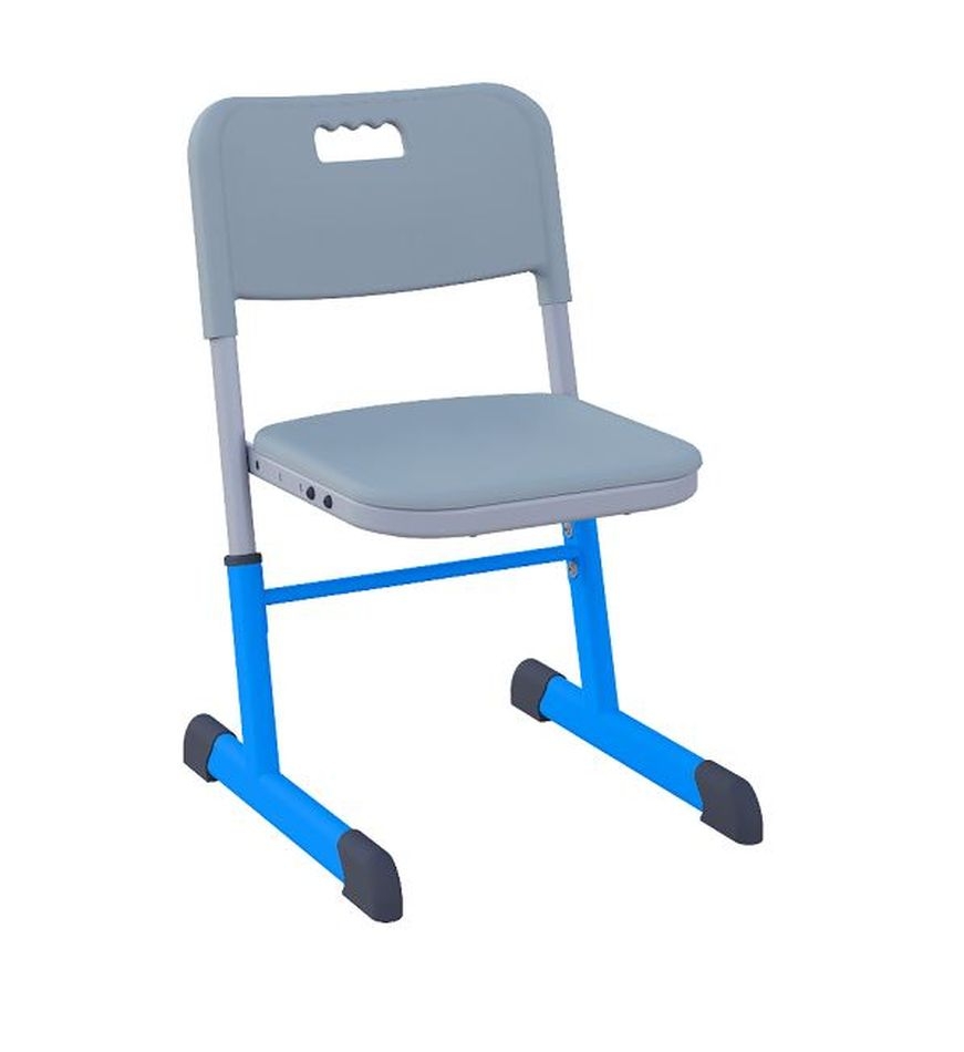 Стул ученический NOMAD регулируемый по высоте (рост 3-7) Синий/Серый