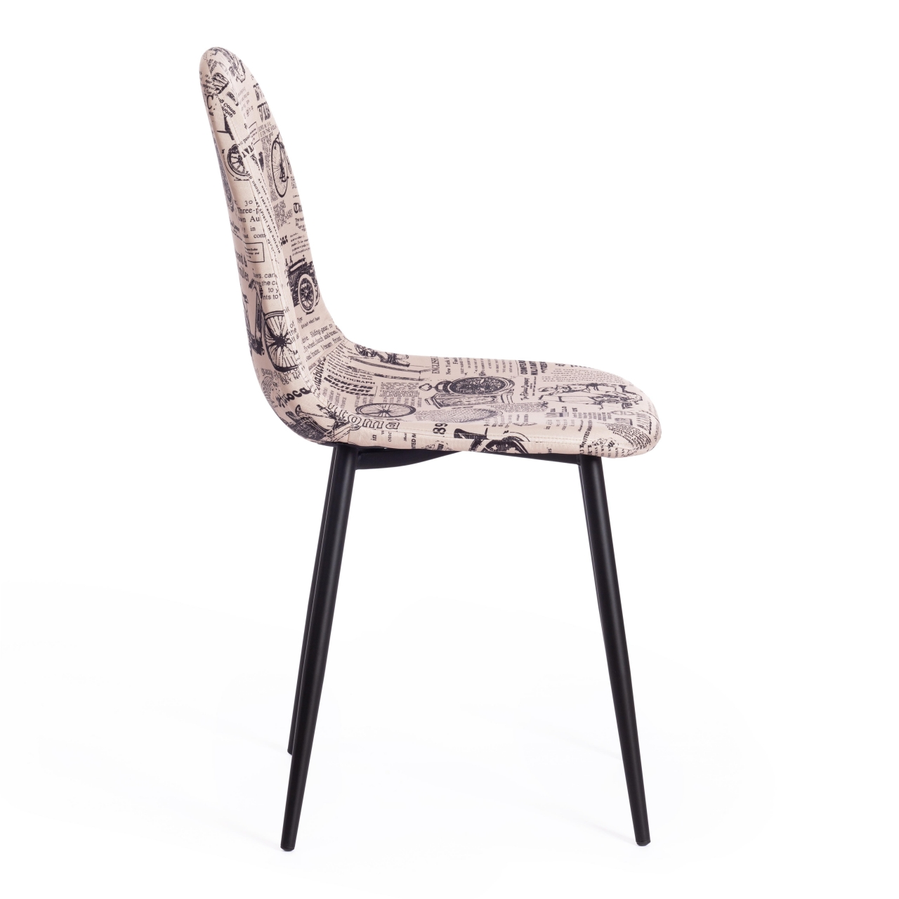 Стул ALLEN ( mod. DС409 ) металл/ткань, 42 х 54 х 82 х 46 см, черно-белый принт 