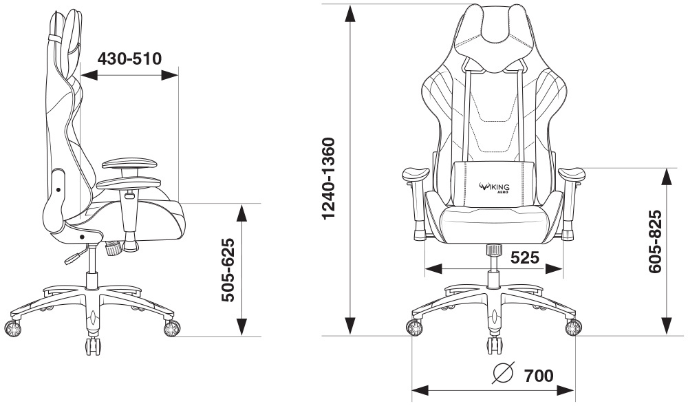 Кресло игровое Бюрократ VIKING 4 AERO BLACK