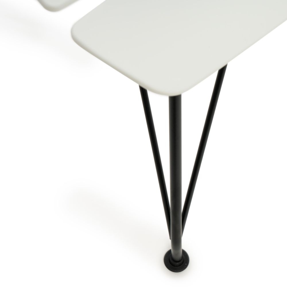 Стул HANSEN (mod. 622N) / 1 шт. в упаковке пластик/металл, 51х47х80 см, высота до сиденья 45 см, белый/черный