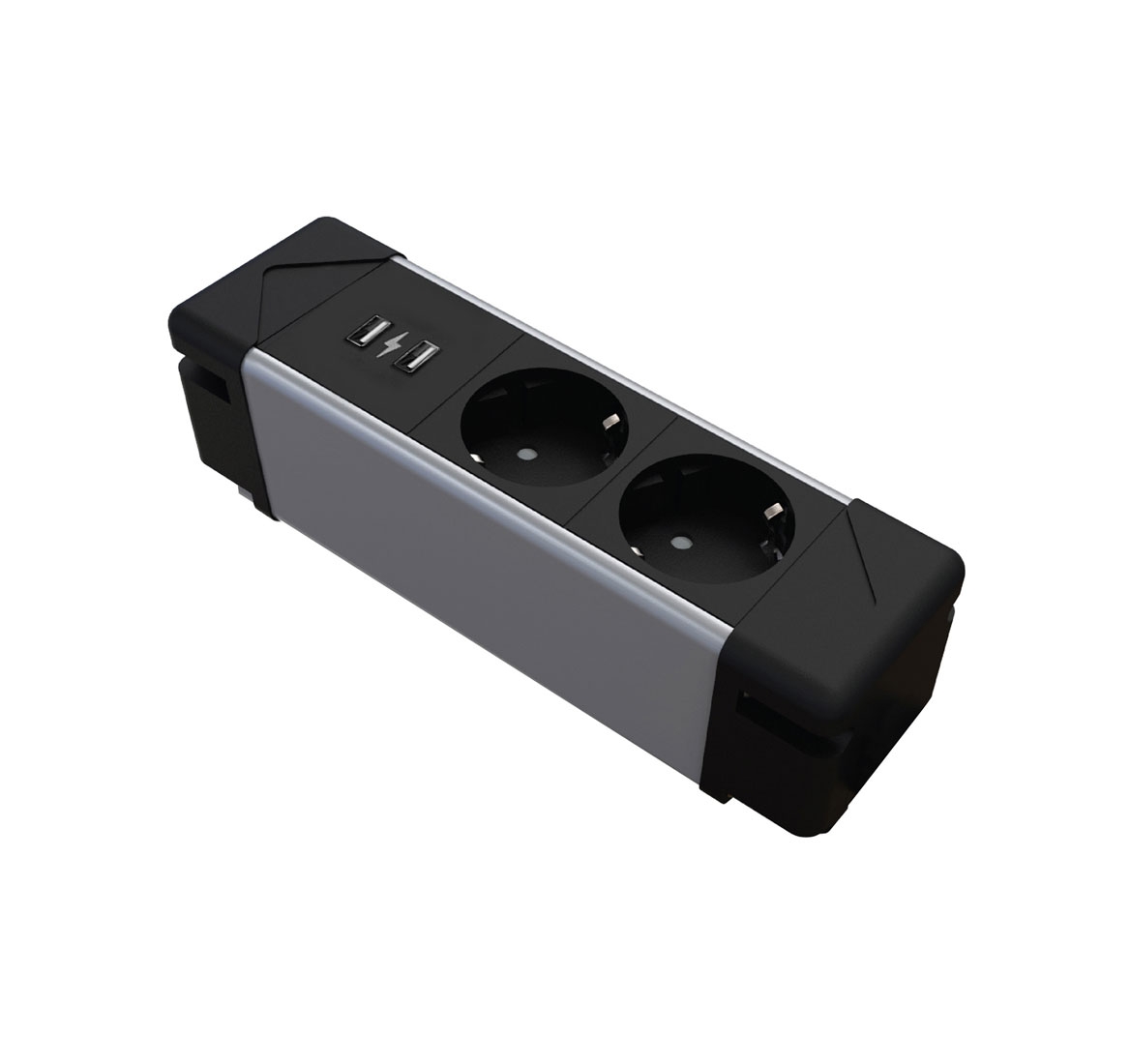 Электрический блок UNDER DESK 2P+2USB CH БЛОК ЭЛ ЧЕРНЫЙ