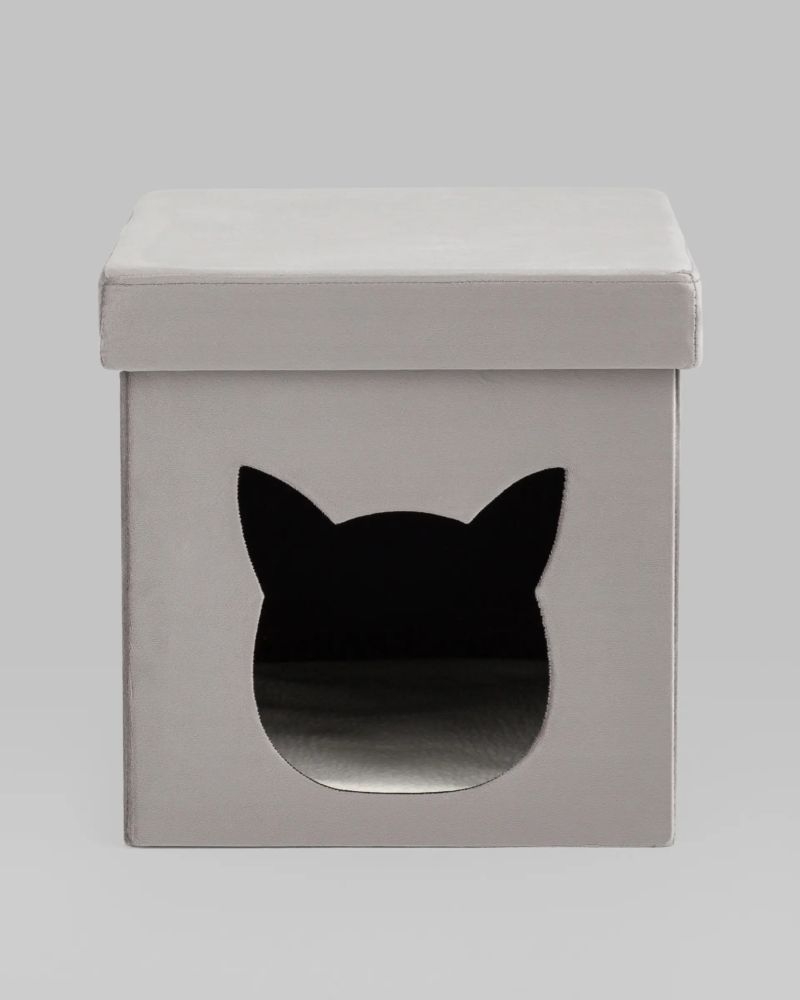 Пуф складной с ящиком Store Pet серый