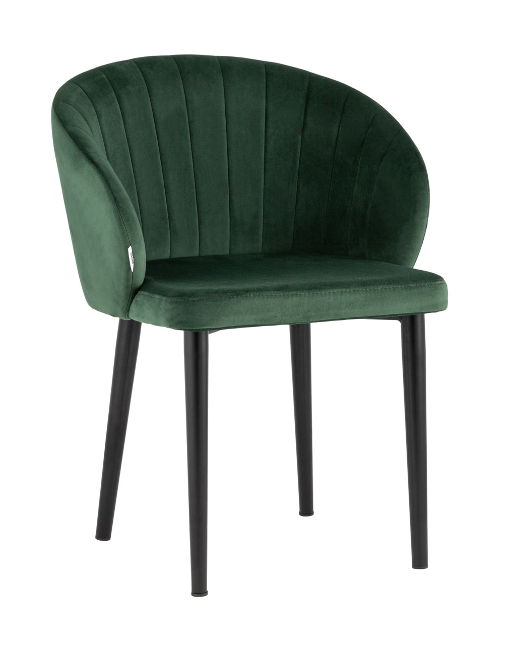 Стул с подлокотниками Шон велюр Зеленый