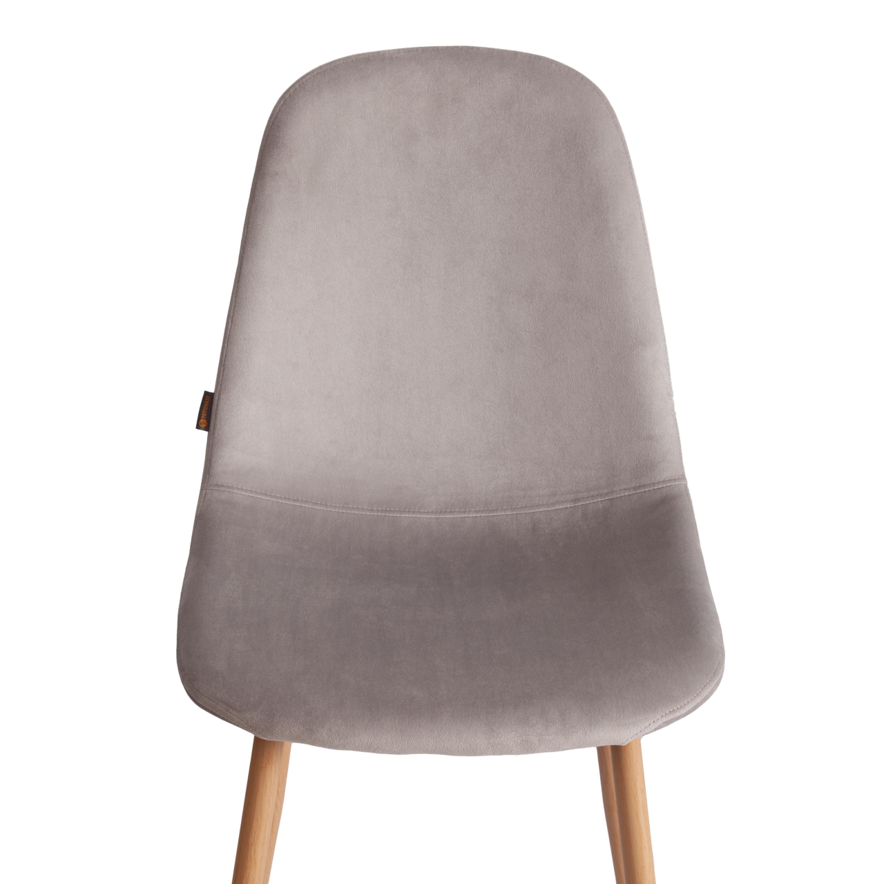 Стул BREEZE (mod. JSC-58) Велюр/металл , 44 х 53 х 86 см, Light grey (светло-серый) HLR14 / натуральный