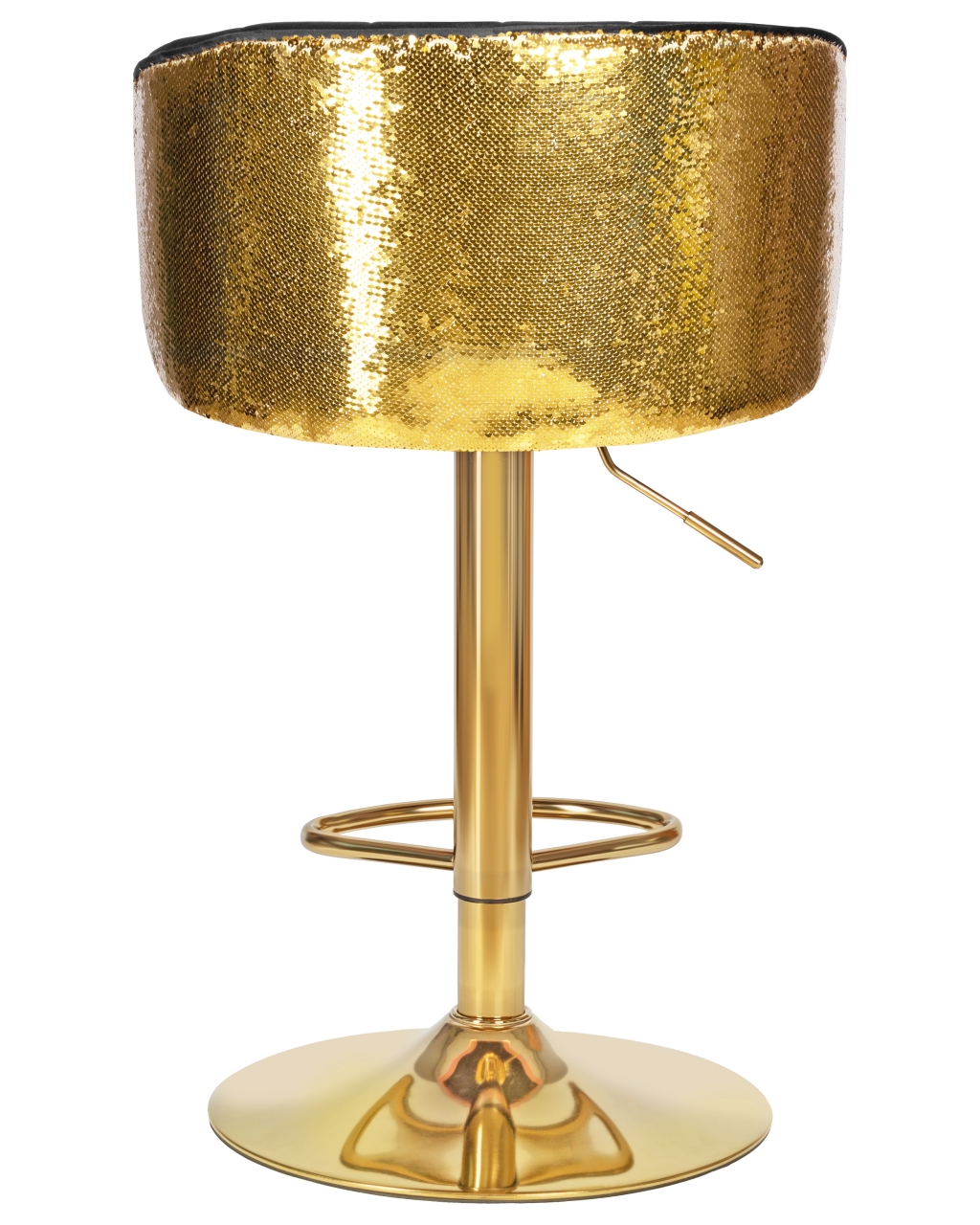 Стул барный DOBRIN DARCY GOLD SHINY (черный велюр с золотыми пайетками)