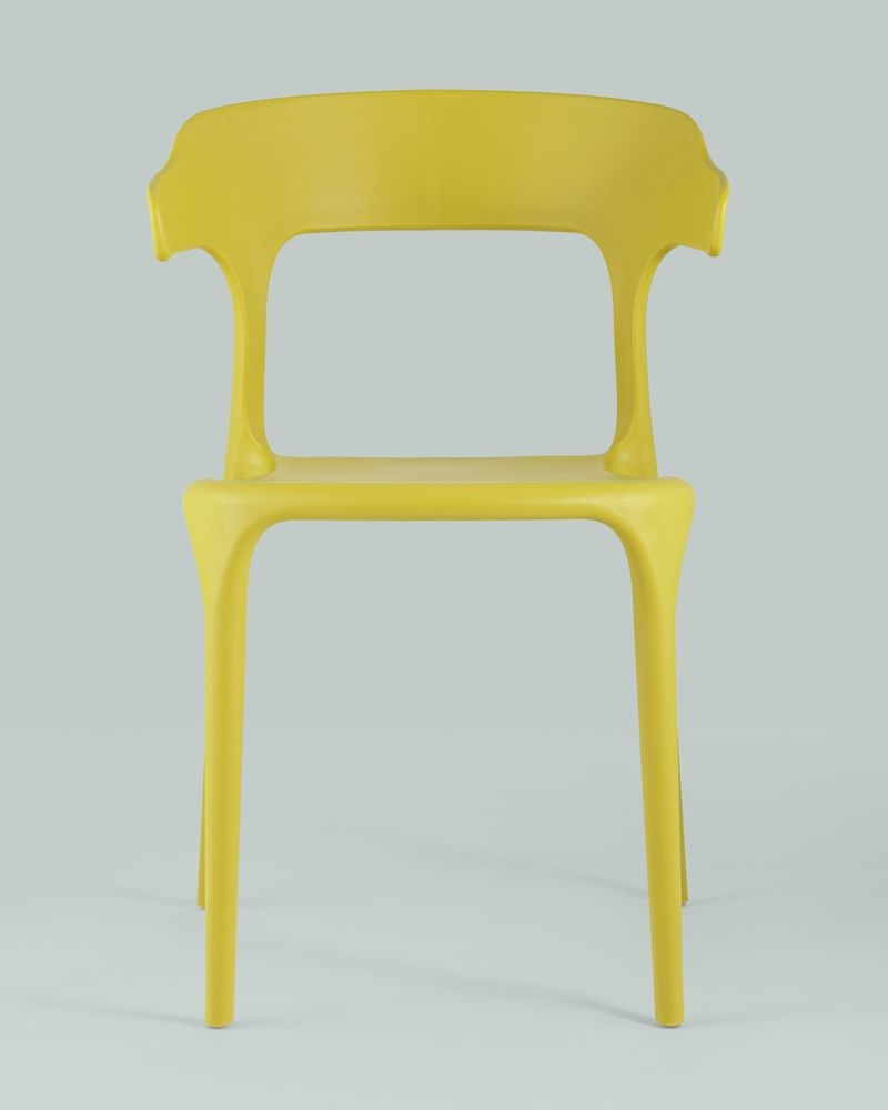 Стул пластиковый Neo с подлокотниками Горчичный