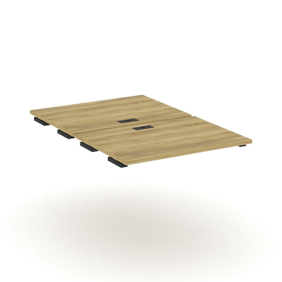 Двойной стол-приставка к двум опорным тумбам/шкафам CONCEPT CN.DSPR-005 Дуб Винченцо Черный