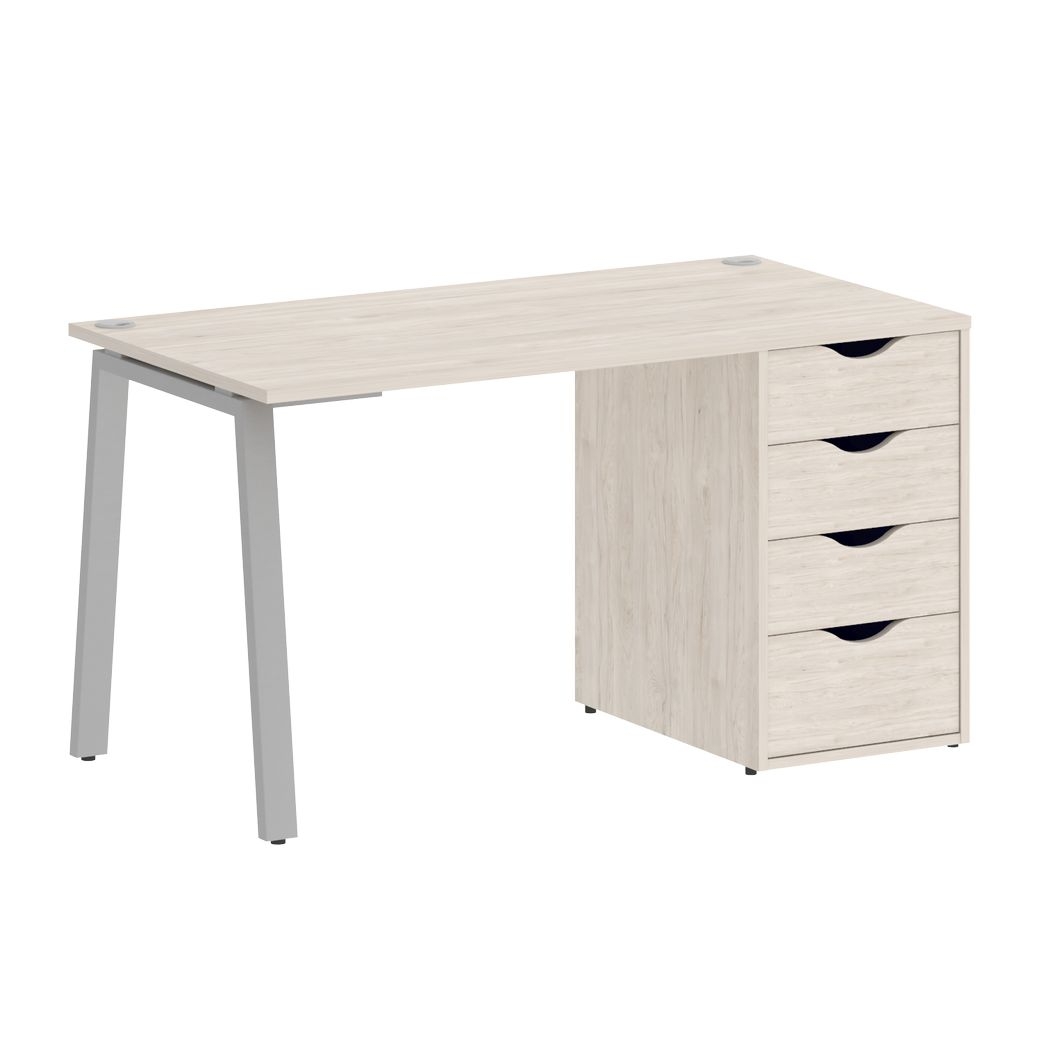 Стол письменный HOME OFFICE VR.SP-3-138.4.A Денвер Светлыый/Серый металл