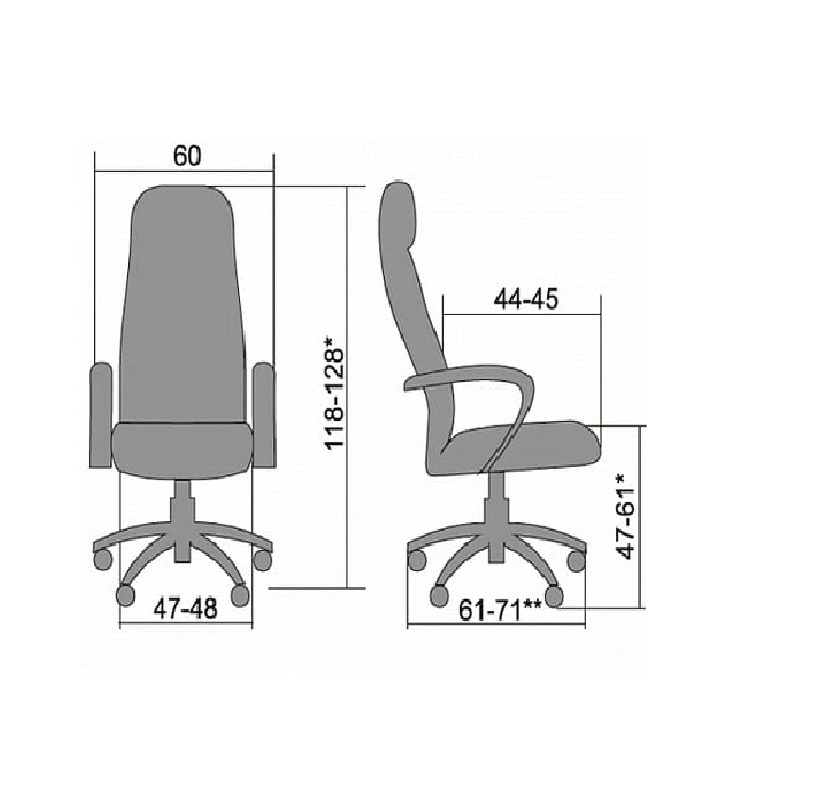 Кресло руководителя Metta BP-1 PL Черное №721