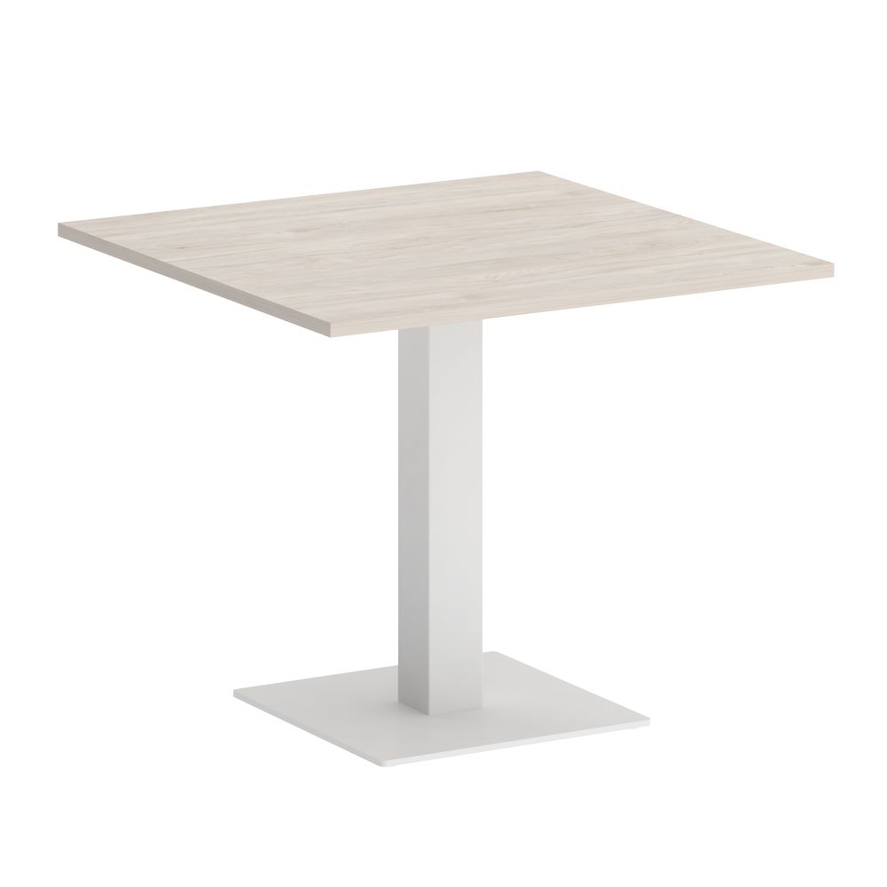 Стол журнальный квадратный HOME OFFICE VR.SP-5-90.2 Денвер Светлый/Белый металл