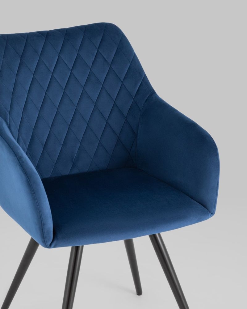 Стул вращающийся Дастин велюр Синий