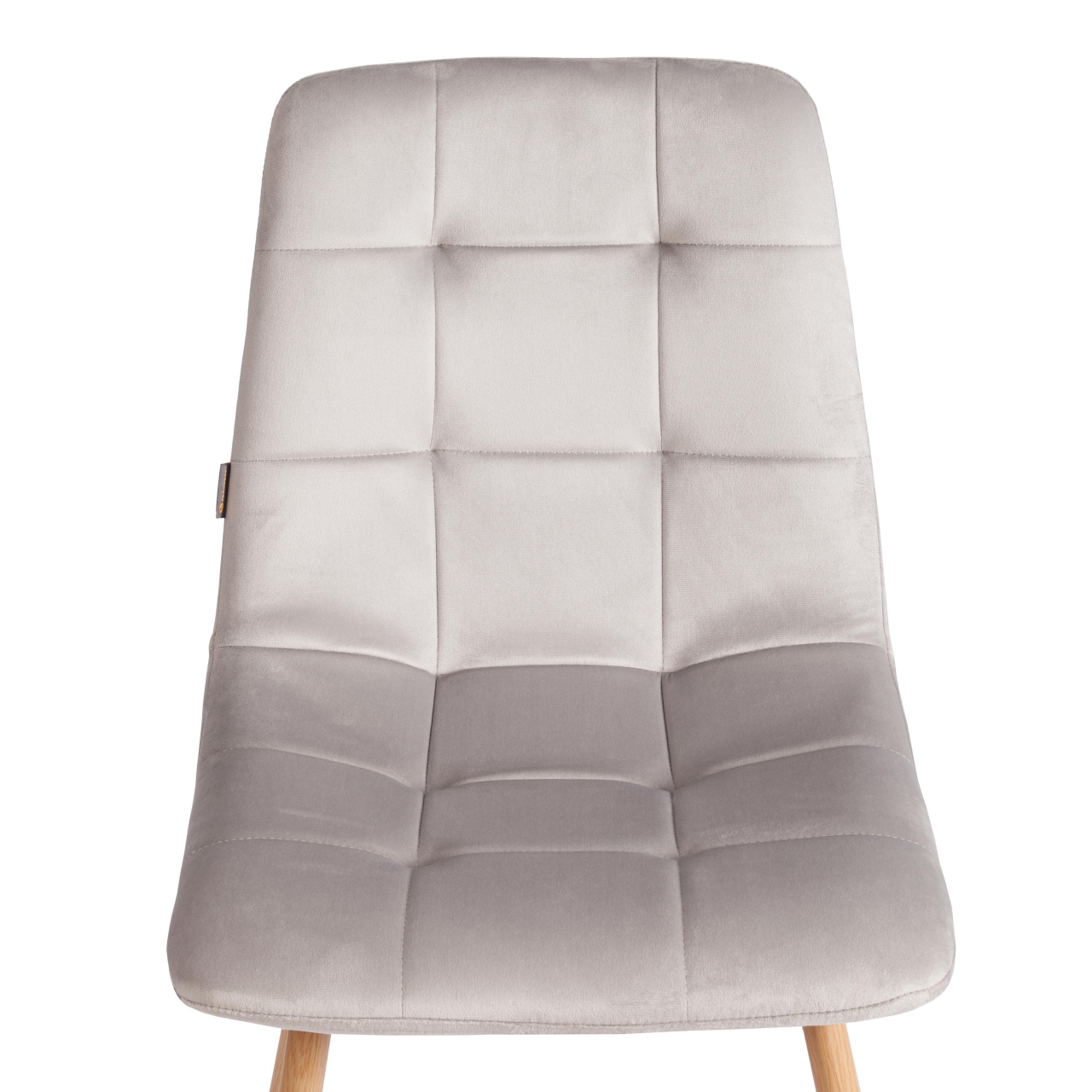 Стул CHILLY (mod. JSC-220) Велюр/металл , 44,5х52,5х88 см, Light grey (светло-серый) HLR14 / натуральный