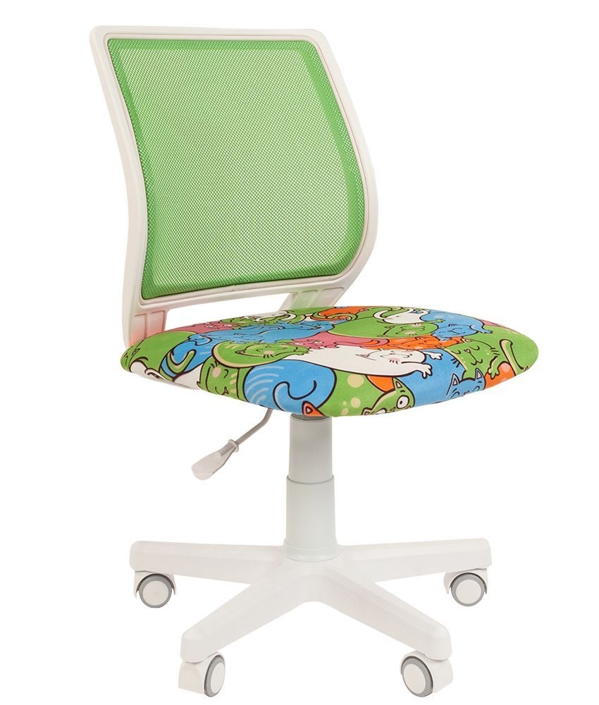 Детское кресло Chairman ТИН (Kids) 112 белый пластик котики/TW-А 31