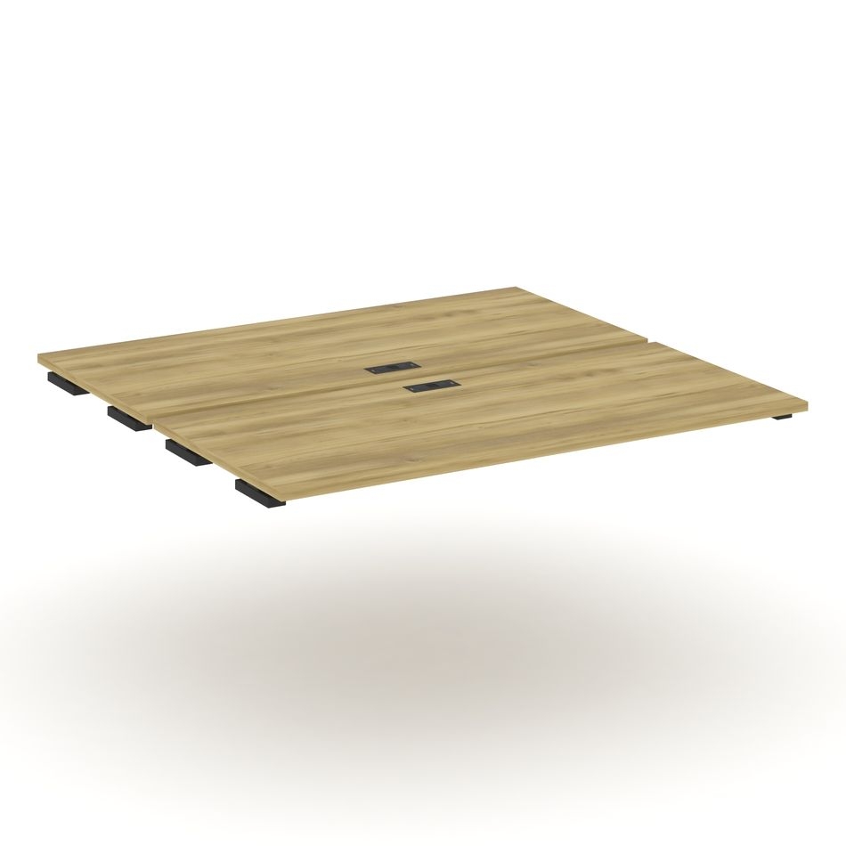 Двойной стол-приставка к двум опорным тумбам/шкафам CONCEPT CN.DSPR-008 Дуб Винченцо Черный