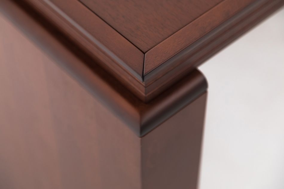 Стол письменный закругленный LAGO 105 104 WALM/SC BLACK Итальянский орех Черный