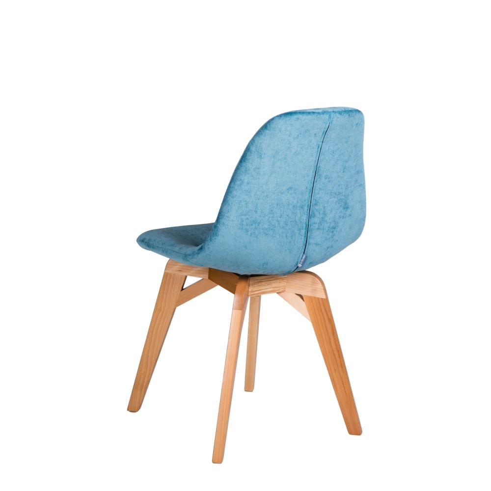 Стул EAMES Блю/Натуральный Дуб