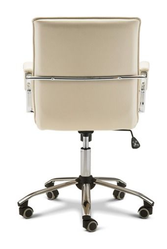 Кресло со средней спинкой на крестовине Синди D80 Белое