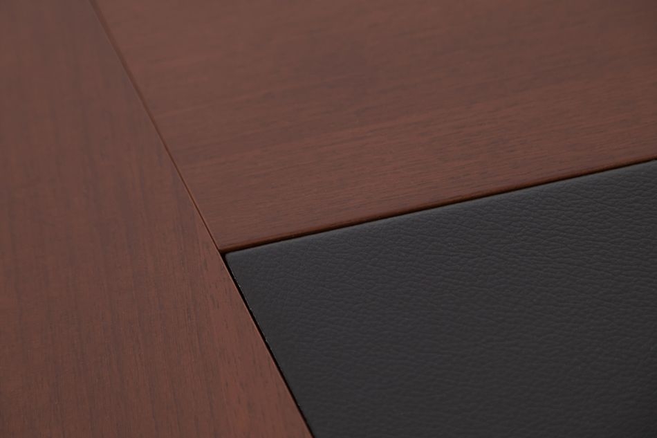 Стол письменный закругленный LAGO 105 104 WALM/SC BLACK Итальянский орех Черный