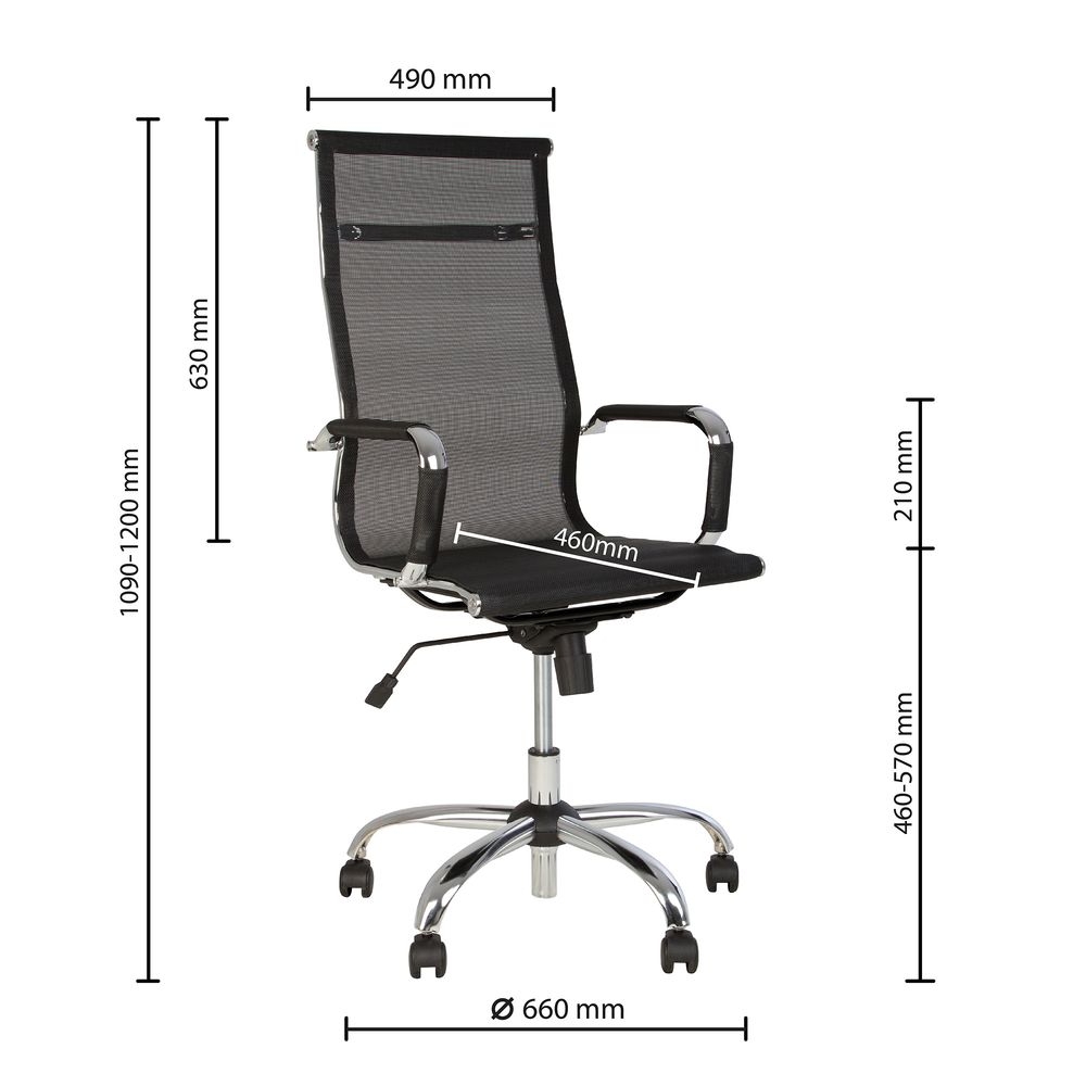 Кресло руководителя SLIM HB NET Tilt CHR68 (BOX-2) T-01