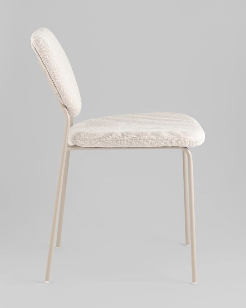 Стул обеденный Gigi бежевый кремовые ножки