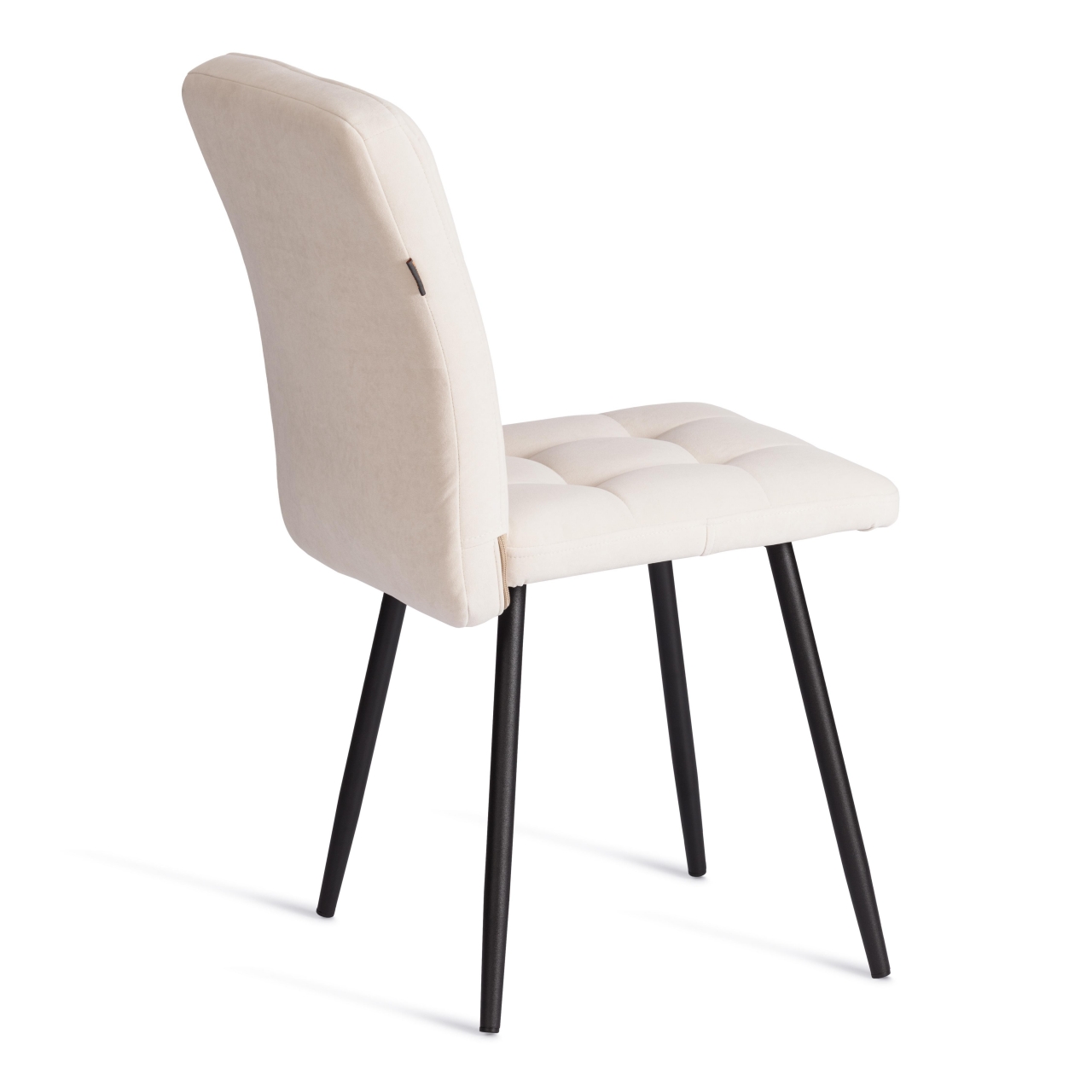 Стул обеденный Medeo LT, велюр, молочный/черный, 4, 45х56х89 см