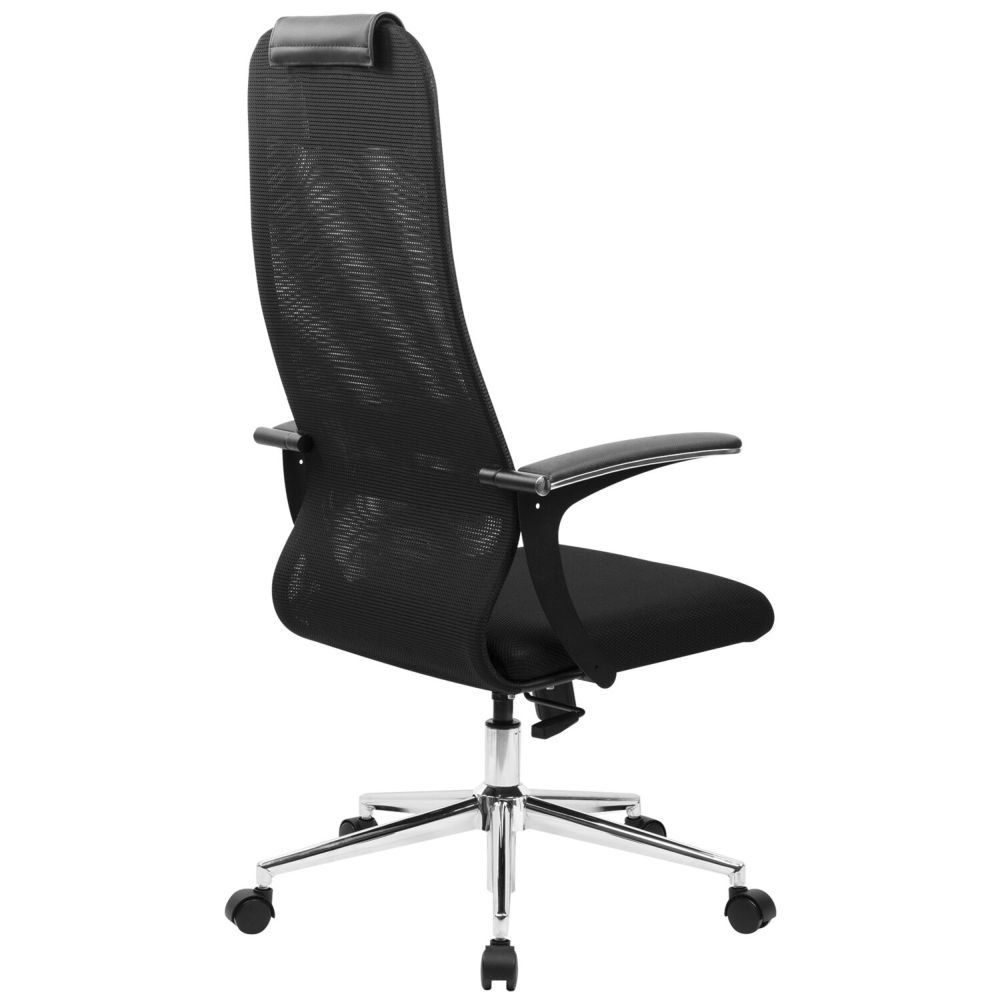 Кресло руководителя BRABIX PREMIUM Ultimate EX-801 хром Черное