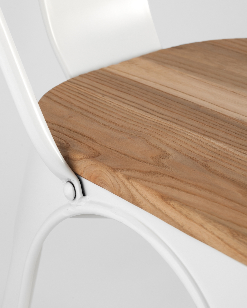 Стул Tolix Wood 850 Белый матовый