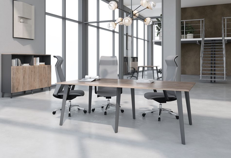 Шкаф с глухими средними и малыми дверьми JAY JHC 85.3 Дуб Каньон Антрацит