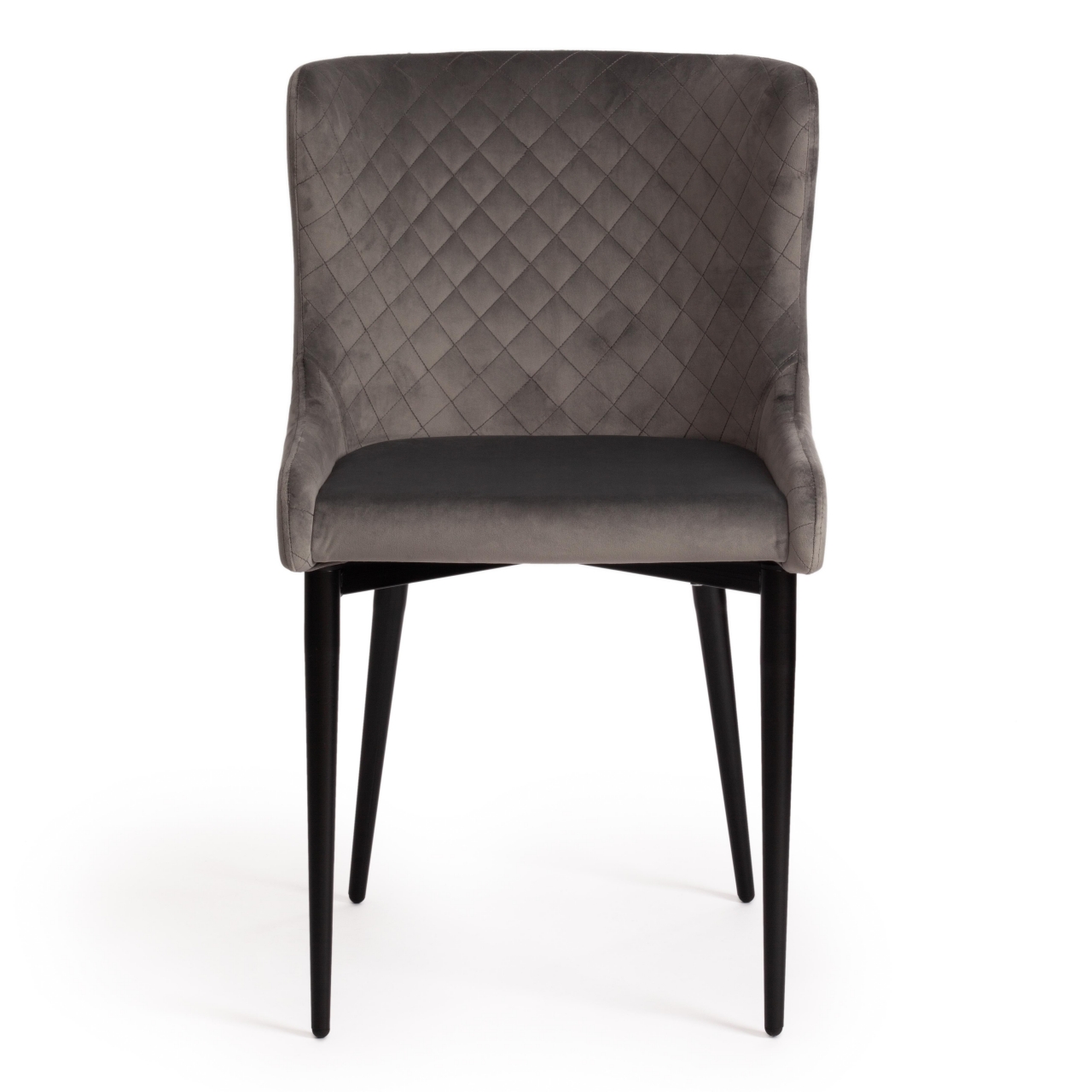 Стул MANTRA (mod. 713) ткань/металл, 49х61х82 см, высота до сидения 49 см, серый barkhat 26/черный