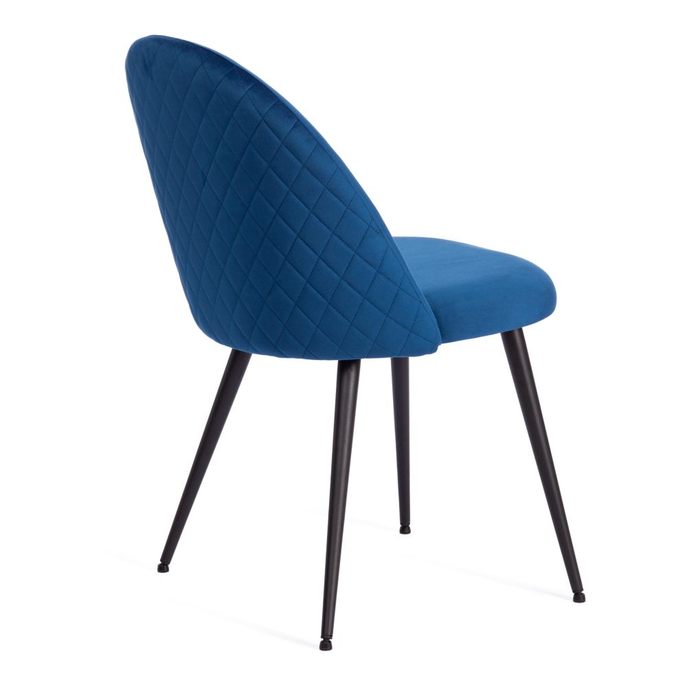 Стул MONRO (mod. 5144) / 1 шт. в упаковке металл/вельвет, 51x56x84 см, синий (HLR 64)/черный