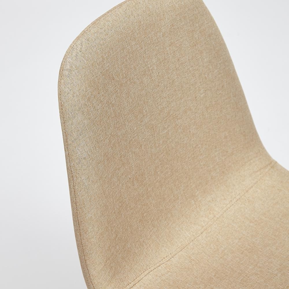 Стул BREEZE (mod. 4724) металл/ткань, 44х48х87см, бежевый/натуральное дерево