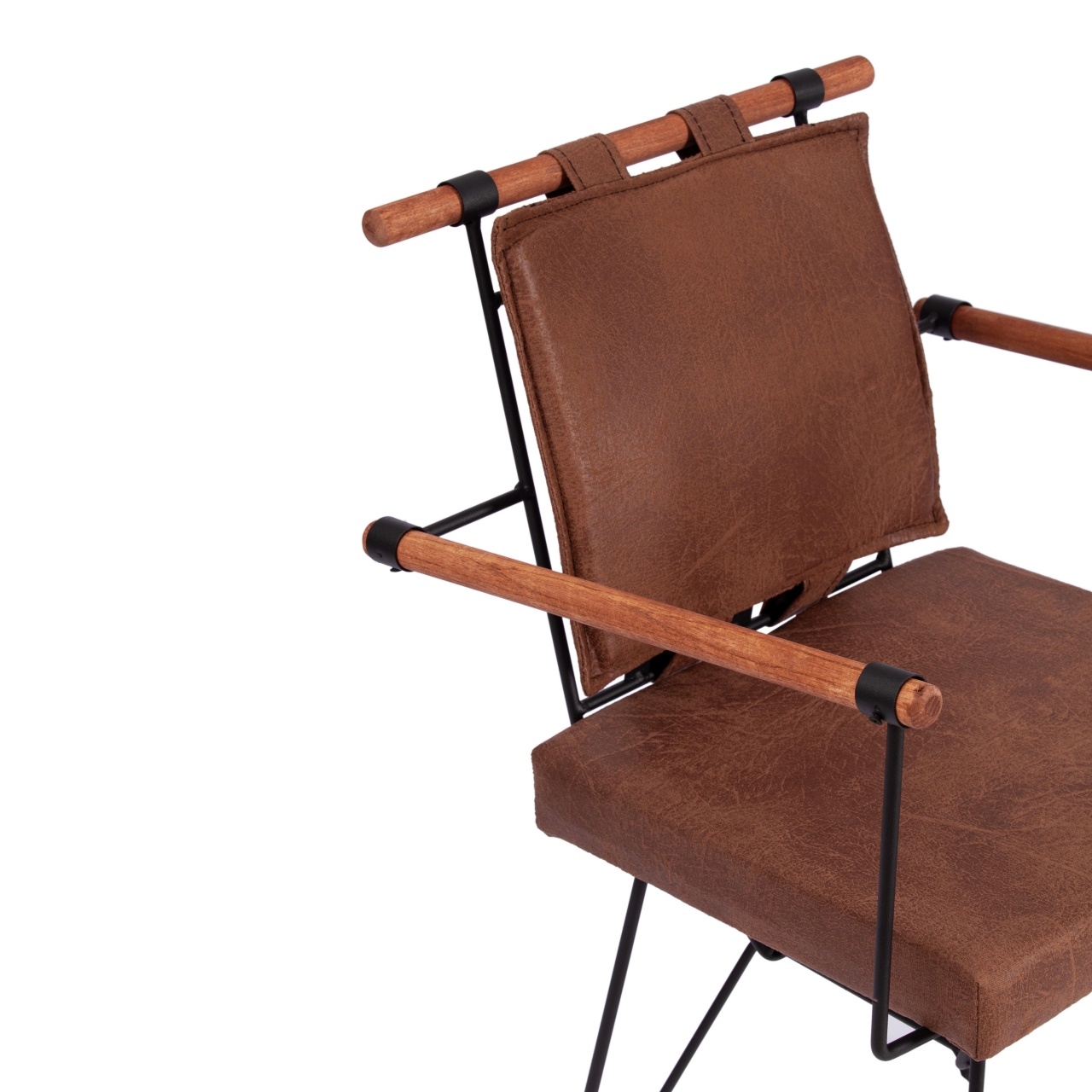 Стул PRIX (mod. 291) металл/экокожа, 53 x 57 x 80.5 см, brown (коричневый) PY-291