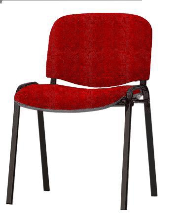 Стул ZP_UP_EChair Rio ИЗО чёрн ткань красная 550721
