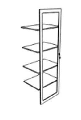 Наполнение одностворчатого шкафа Bergamo 20553 Классический орех